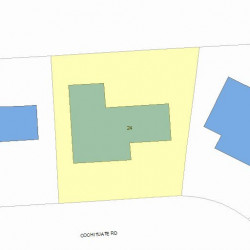 24 Cochituate Rd, Newton, MA 02461 plot plan