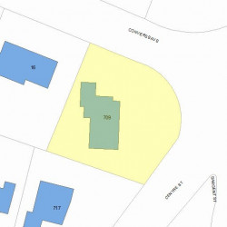 709 Centre St, Newton, MA 02458 plot plan