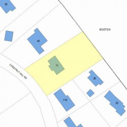 34 Beacon St, Newton, MA 02459 plot plan