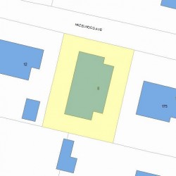 8 Hazelwood Ave, Newton, MA 02465 plot plan