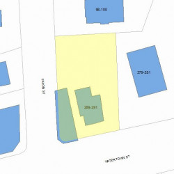 289 Watertown St, Newton, MA 02458 plot plan