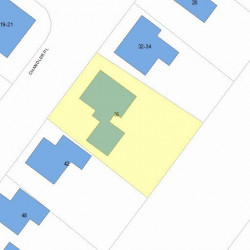 36 Chandler Pl, Newton, MA 02464 plot plan