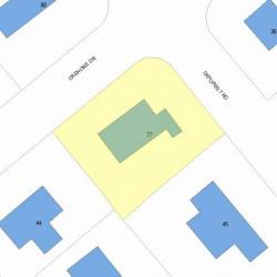 77 Crehore Dr, Newton, MA 02462 plot plan