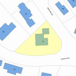 65 Agawam Rd, Newton, MA 02468 plot plan