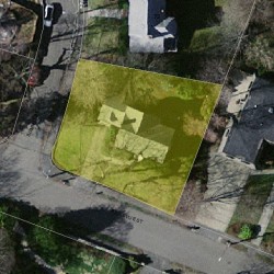 127 Bellevue St, Newton, MA 02458 aerial view