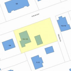 126 Carlisle St, Newton, MA 02459 plot plan