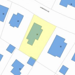 38 Lakewood Rd, Newton, MA 02461 plot plan