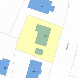 207 Cherry St, Newton, MA 02465 plot plan