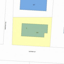 159 Warren St, Newton, MA 02459 plot plan