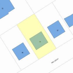 61 Wallace St, Newton, MA 02461 plot plan