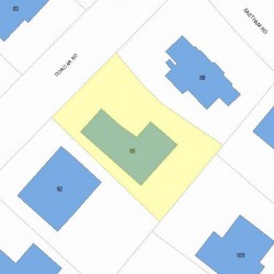 86 Dorcar Rd, Newton, MA 02459 plot plan