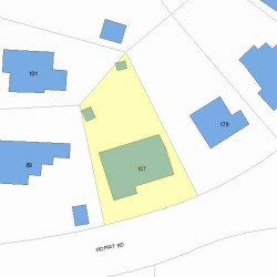 187 Moffat Rd, Newton, MA 02468 plot plan