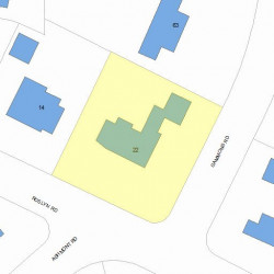 22 Roslyn Rd, Newton, MA 02468 plot plan