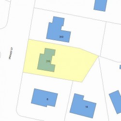 316 Parker St, Newton, MA 02459 plot plan