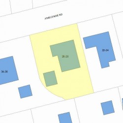 26 Athelstane Rd, Newton, MA 02459 plot plan