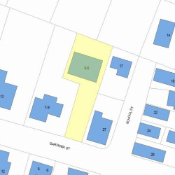 3 Gardner St, Newton, MA 02458 plot plan