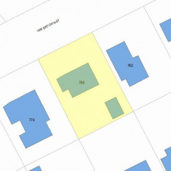 768 Watertown St, Newton, MA 02460 plot plan