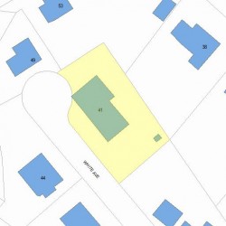 41 White Ave, Newton, MA 02459 plot plan