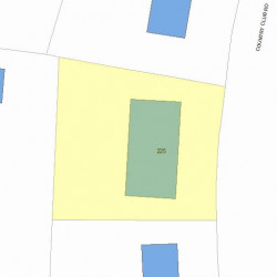 225 Country Club Rd, Newton, MA 02459 plot plan