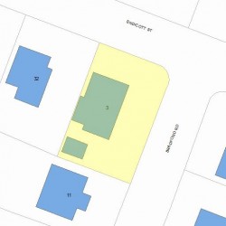 3 Bradford Rd, Newton, MA 02461 plot plan