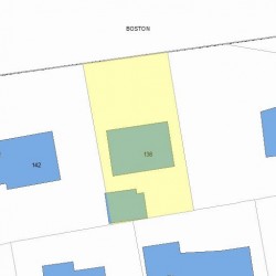 136 Beacon St, Newton, MA 02459 plot plan