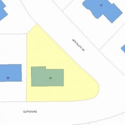 49 Clifton Rd, Newton, MA 02459 plot plan