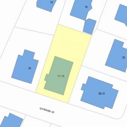 77 Gardner St, Newton, MA 02458 plot plan