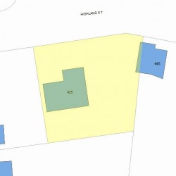 435 Highland St, Newton, MA 02460 plot plan