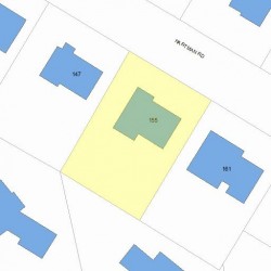 155 Hartman Rd, Newton, MA 02459 plot plan