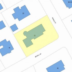 33 Prince St, Newton, MA 02465 plot plan