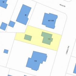 115 Lowell Ave, Newton, MA 02460 plot plan