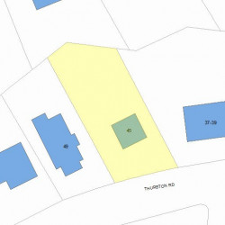 45 Thurston Rd, Newton, MA 02464 plot plan