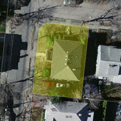 44 Irving St, Newton, MA 02459 aerial view