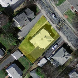 53 Clark St, Newton, MA 02459 aerial view