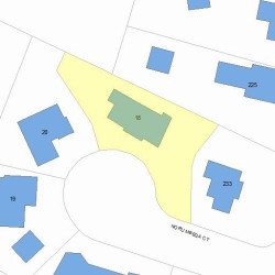 18 Norumbega Ct, Newton, MA 02466 plot plan