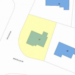 67 Marcellus Dr, Newton, MA 02459 plot plan