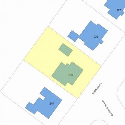 239 Wiswall Rd, Newton, MA 02459 plot plan