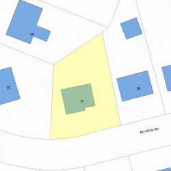 65 Rowena Rd, Newton, MA 02459 plot plan