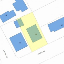 113 Linwood Ave, Newton, MA 02460 plot plan