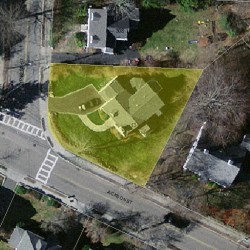 131 Jackson St, Newton, MA 02459 aerial view