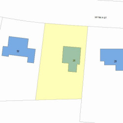 26 Wyman St, Newton, MA 02468 plot plan