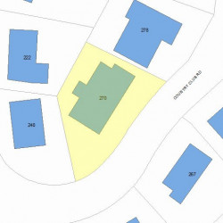 270 Country Club Rd, Newton, MA 02459 plot plan