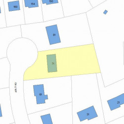 71 Arlo Rd, Newton, MA 02464 plot plan