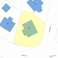 543 Crafts St, Newton, MA 02465 plot plan