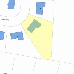 93 Andrew St, Newton, MA 02461 plot plan
