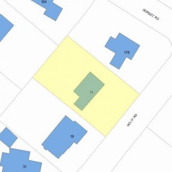 11 Holly Rd, Newton, MA 02468 plot plan