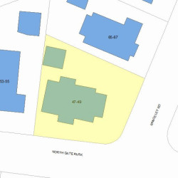 49 Gate Park, Newton, MA 02465 plot plan