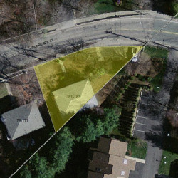 181 Florence St, Newton, MA 02459 aerial view