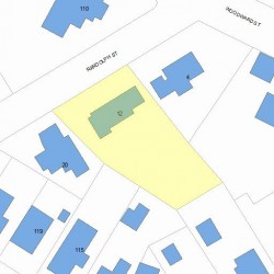 12 Randolph St, Newton, MA 02461 plot plan