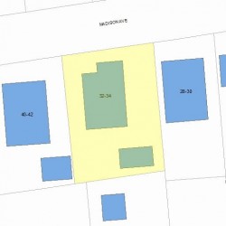 34 Madison Ave, Newton, MA 02460 plot plan